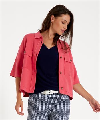 OUI blousevest kort puntaknit