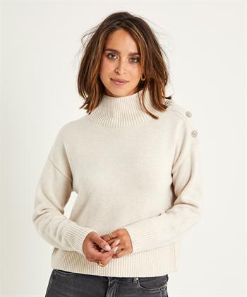 OUI coltrui strass-knopen schouder