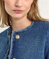 OUI denim vestjasje lurex met knoopjes