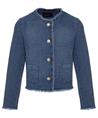 OUI denim vestjasje lurex met knoopjes