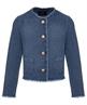 OUI denim vestjasje lurex met knoopjes