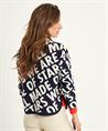 OUI jacquard trui letterprint