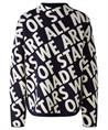 OUI jacquard trui letterprint