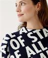 OUI jacquard trui letterprint
