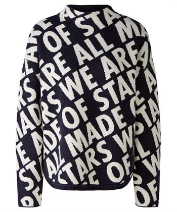 OUI jacquard trui letterprint