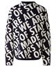 OUI jacquard trui letterprint