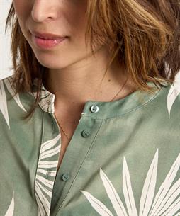 OUI jurk silky bladprint