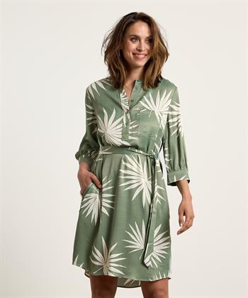 OUI jurk silky bladprint