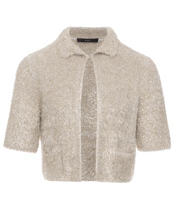 OUI kort furry vestje lurex
