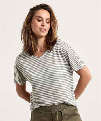 OUI linnen shirt streepjes