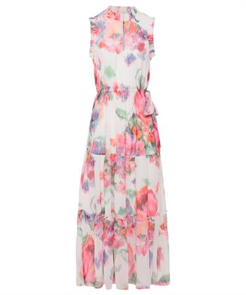 OUI maxi strokenjurk bloemen