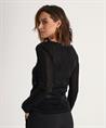 OUI mesh top lurex plooitjes