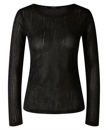 OUI mesh top lurex plooitjes