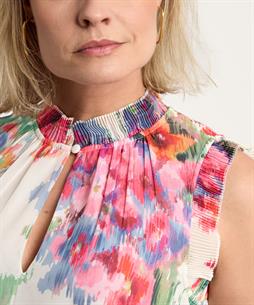 OUI plissé blouse bloemen