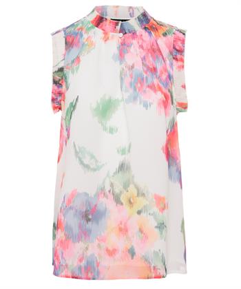 OUI plissé blouse bloemen
