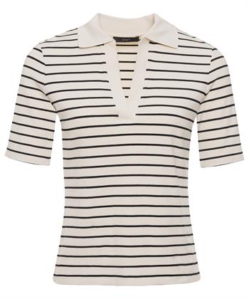 OUI poloshirt rib strepen