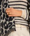 OUI poncho jacquard panter