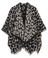 OUI poncho jacquard panter