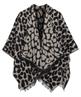 OUI poncho jacquard panter