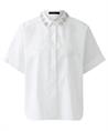 OUI poplin blouse strass kraag