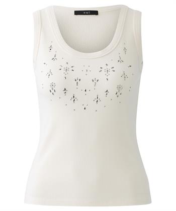OUI rib singlet strass