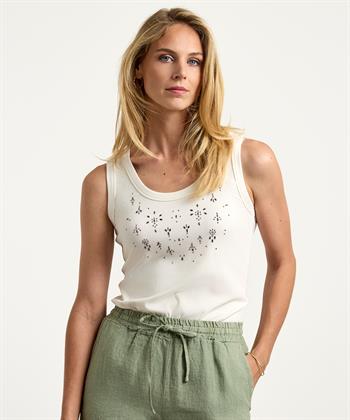 OUI rib singlet strass