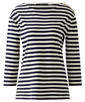 OUI shirt streep met knoopjes
