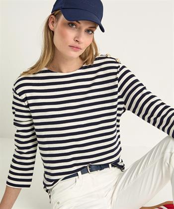 OUI shirt streep met knoopjes