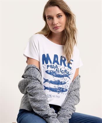 OUI shirt vissen strass
