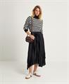 OUI silky asymmetrische plissé rok