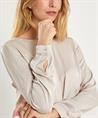 OUI silky blouse met knoop