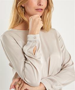 OUI silky blouse met knoop