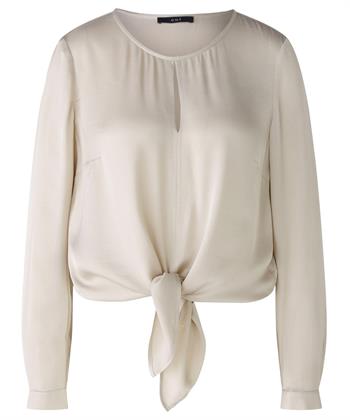 OUI silky blouse met knoop