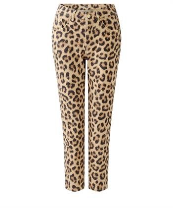 OUI slim fit jeans cropped panterprint