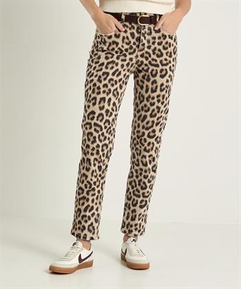 OUI slim fit jeans cropped panterprint