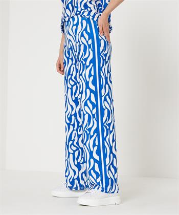OUI slinky palazzo broek two-tone print