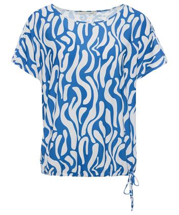 OUI slinky top two-tone print