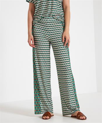 OUI slinky wide leg broek retroprint