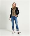 OUI strik blouse panterprint lurex