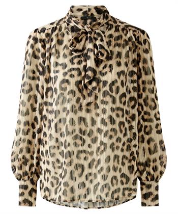 OUI strik blouse panterprint lurex