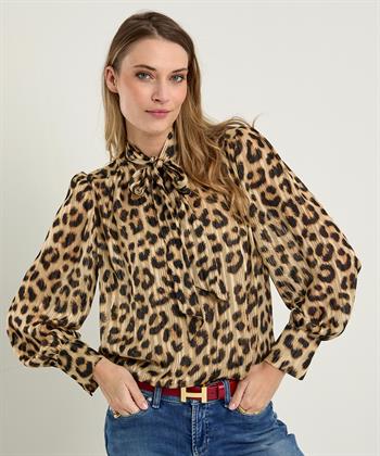 OUI strik blouse panterprint lurex