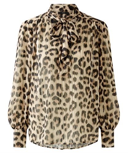 OUI strik blouse panterprint lurex
