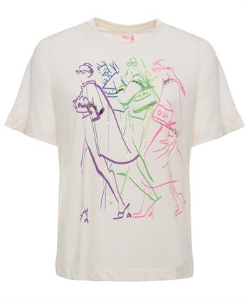 OUI T-shirt fashionprint kraaltjes multicolor