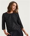 OUI top zigzag motief lurex franje