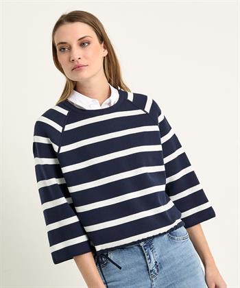 OUI trui reversible streep en uni