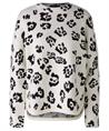 OUI trui ronde hals panter jacquard