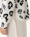 OUI trui ronde hals panter jacquard