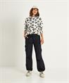 OUI trui ronde hals panter jacquard