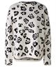 OUI trui ronde hals panter jacquard