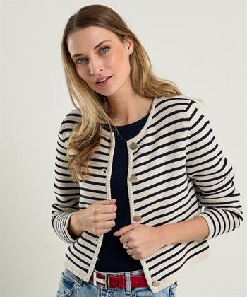 OUI vest jasje strepen rib